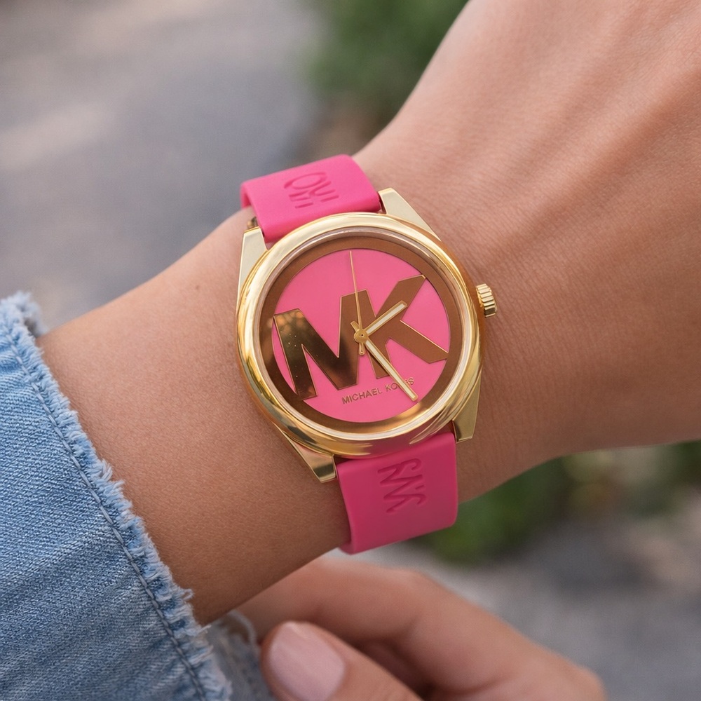 Michael Kors Gold and Pink Women's Watch